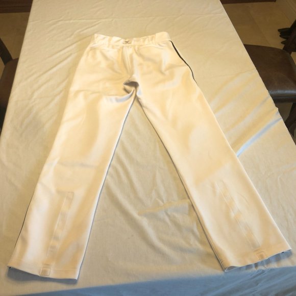 Easton White Black Piping Baseball Pants with Adjustable Length Size Medium - Picture 7 of 10